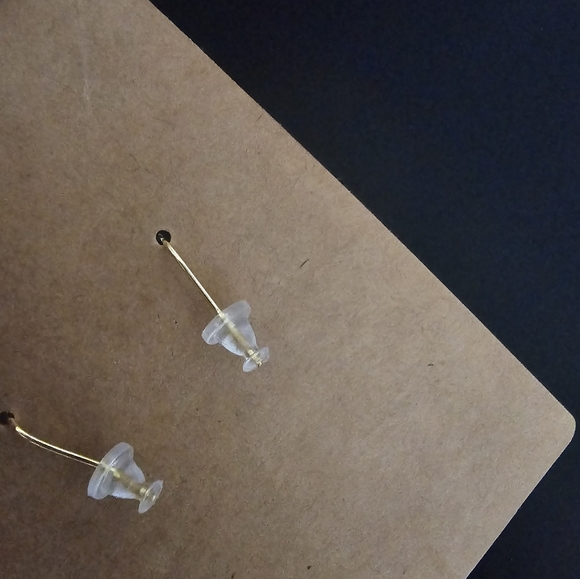 Double C Inspired Resin Earrings Handmade - Picture 3 of 3